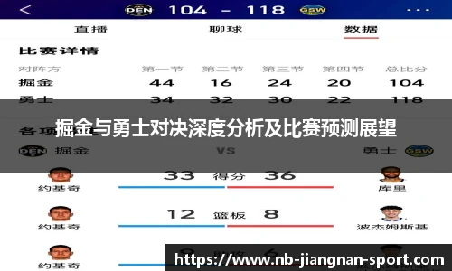 掘金与勇士对决深度分析及比赛预测展望